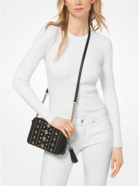 Ginny Medium Embellished Leather Crossbody 